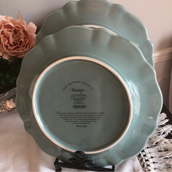 Blessings Unlimited Gratitude Plates Blue 10” Grace Gratitude Collection Set 1 - Picture 12 of 12